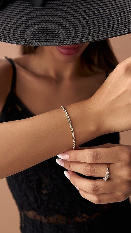 14k Rengi Halat Bileklik - 1